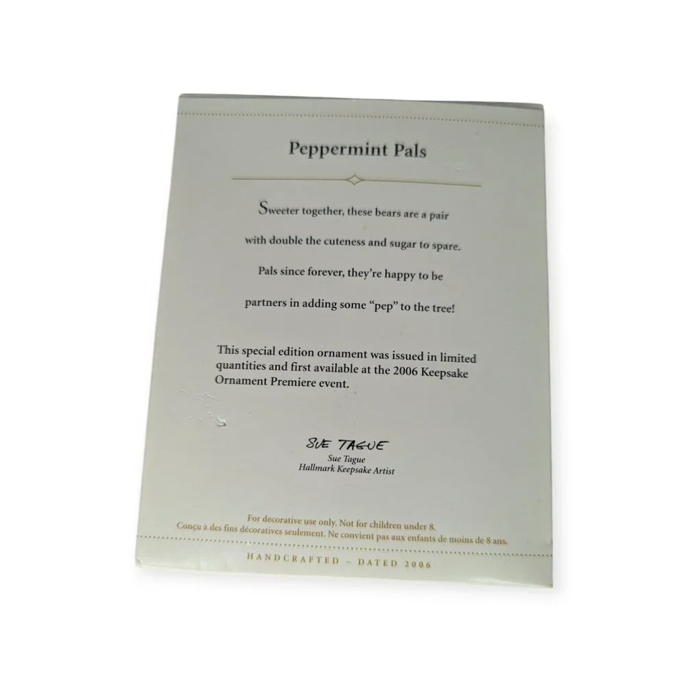 Hallmark Keepsake Ornament 2006 Peppermint Pals Limited Quantity with Box